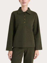 Polo in Japanese Fleece Verdi Donna - Ragno