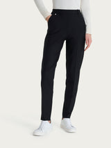 Pantalone chino slim con tasche e risvolto in Compact Neri Donna - Ragno