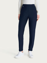 Pantalone chino slim con tasche e risvolto in Compact Blu Donna - Ragno