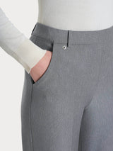 Pantalone chino slim con tasche e risvolto in Compact Neri Donna - Ragno