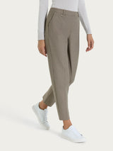 Pantalone chino slim con tasche e risvolto in Compact Grigi Donna - Ragno