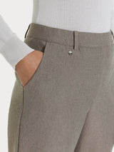 Pantalone chino slim con tasche e risvolto in Compact Grigi Donna - Ragno