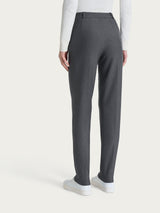 Pantalone chino slim con tasche e risvolto in Compact Neri Donna - Ragno