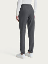 Pantalone chino slim con tasche e risvolto in Compact Neri Donna - Ragno