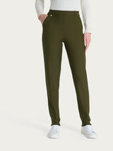 Pantalone chino slim con tasche e risvolto in Compact Verdi Donna - Ragno