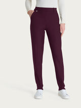 Women's Slim-Fit Chino Pants with Pockets and Turn-Up in Compact Purple - Ragno