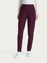 Women's Slim-Fit Chino Pants with Pockets and Turn-Up in Compact Purple - Ragno