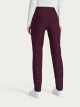 Women's Slim-Fit Chino Pants with Pockets and Turn-Up in Compact Purple - Ragno
