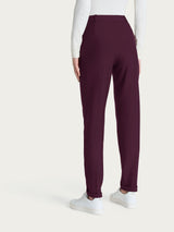 Women's Slim-Fit Chino Pants with Pockets and Turn-Up in Compact Purple - Ragno