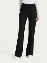 Pantalone flare lungo con tasche in Compact Neri Donna - Ragno