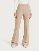 Pantalone flare lungo con tasche in Compact Grigi Donna - Ragno
