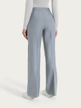 Pantalone flare lungo con tasche in Compact Neri Donna - Ragno