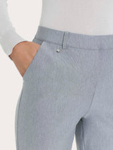 Pantalone flare lungo con tasche in Compact Neri Donna - Ragno