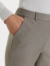 Pantalone flare lungo con tasche in Compact Grigi Donna - Ragno