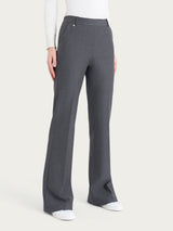 Pantalone flare lungo con tasche in Compact Neri Donna - Ragno