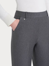 Pantalone flare lungo con tasche in Compact Neri Donna - Ragno