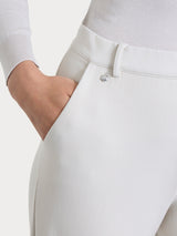 Pantalone flare lungo con tasche in Compact Bianchi Donna - Ragno