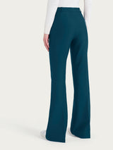 Pantalone flare lungo con tasche in Compact Blu Donna - Ragno