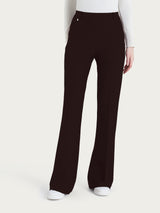 Pantalone flare lungo con tasche in Compact Marroni Donna - Ragno