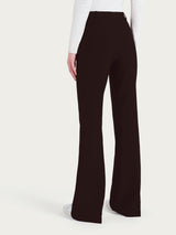 Pantalone flare lungo con tasche in Compact Marroni Donna - Ragno