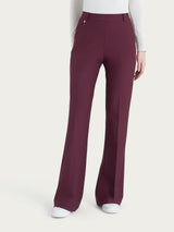 Pantalone flare lungo con tasche in Compact Viola Donna - Ragno