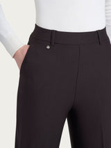 Pantalone ampio con tasche in Compact Marroni Donna - Ragno