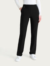 Pantalone ampio con tasche e risvolto in Compact Neri Donna - Ragno