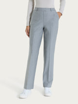 Pantalone ampio con tasche e risvolto in Compact Neri Donna - Ragno