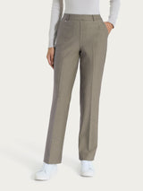 Pantalone ampio con tasche e risvolto in Compact Grigi Donna - Ragno