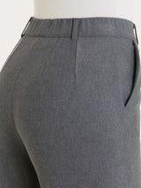 Pantalone ampio con tasche e risvolto in Compact Neri Donna - Ragno