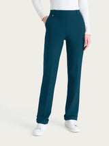 Pantalone ampio con tasche e risvolto in Compact Blu Donna - Ragno