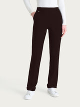 Pantalone ampio con tasche e risvolto in Compact Marroni Donna - Ragno