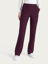 Pantalone ampio con tasche e risvolto in Compact Viola Donna - Ragno