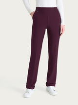 Pantalone ampio con tasche e risvolto in Compact Viola Donna - Ragno