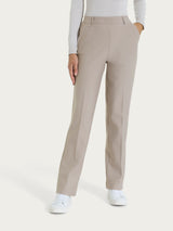 Pantalone ampio con tasche e risvolto in Compact Grigi Donna - Ragno