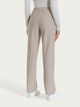 Pantalone ampio con tasche e risvolto in Compact Grigi Donna - Ragno