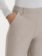 Pantalone ampio con tasche e risvolto in Compact Grigi Donna - Ragno