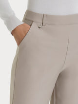 Pantalone ampio con tasche e risvolto in Compact Grigi Donna - Ragno
