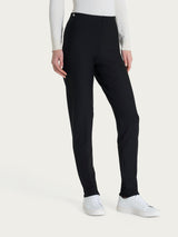 Pantalone a sigaretta con risvolto in Compact Neri Donna - Ragno