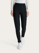Pantalone a sigaretta con risvolto in Compact Neri Donna - Ragno
