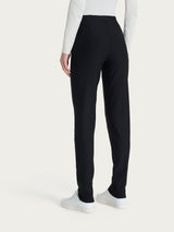 Pantalone a sigaretta con risvolto in Compact Neri Donna - Ragno