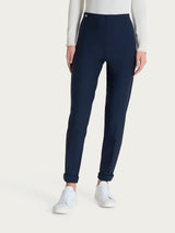Pantalone a sigaretta con risvolto in Compact Blu Donna - Ragno
