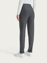 Pantalone a sigaretta con risvolto in Compact Neri Donna - Ragno