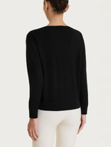 Maglia con scollo a barchetta in Merino Soft Neri Donna - Ragno