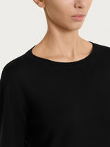 Maglia con scollo a barchetta in Merino Soft Neri Donna - Ragno