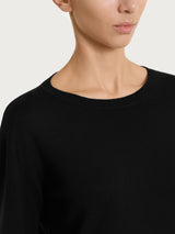 Maglia con scollo a barchetta in Merino Soft Neri Donna - Ragno