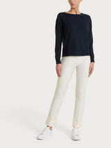 Maglia con scollo a barchetta in Merino Soft Blu Donna - Ragno