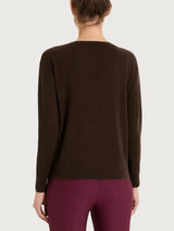Maglia con scollo a barchetta in Merino Soft Marroni Donna - Ragno