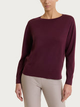 Maglia con scollo a barchetta in Merino Soft Viola Donna - Ragno