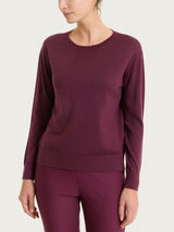 Maglia con scollo a barchetta in Merino Soft Viola Donna - Ragno